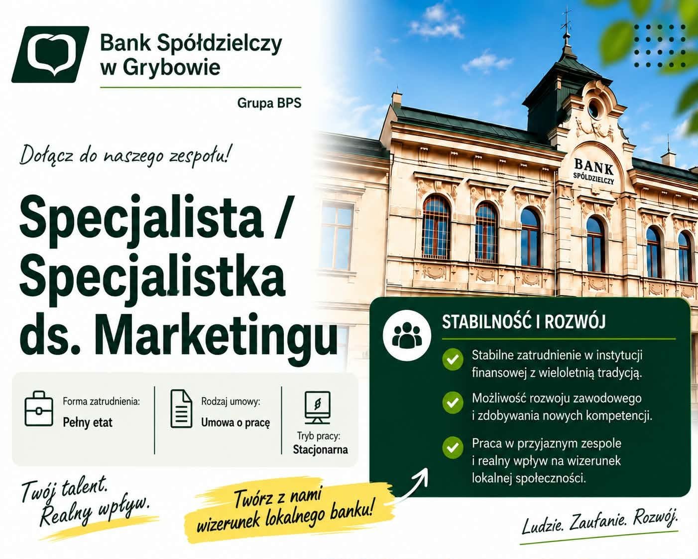 Ogłoszenie o prace marketing